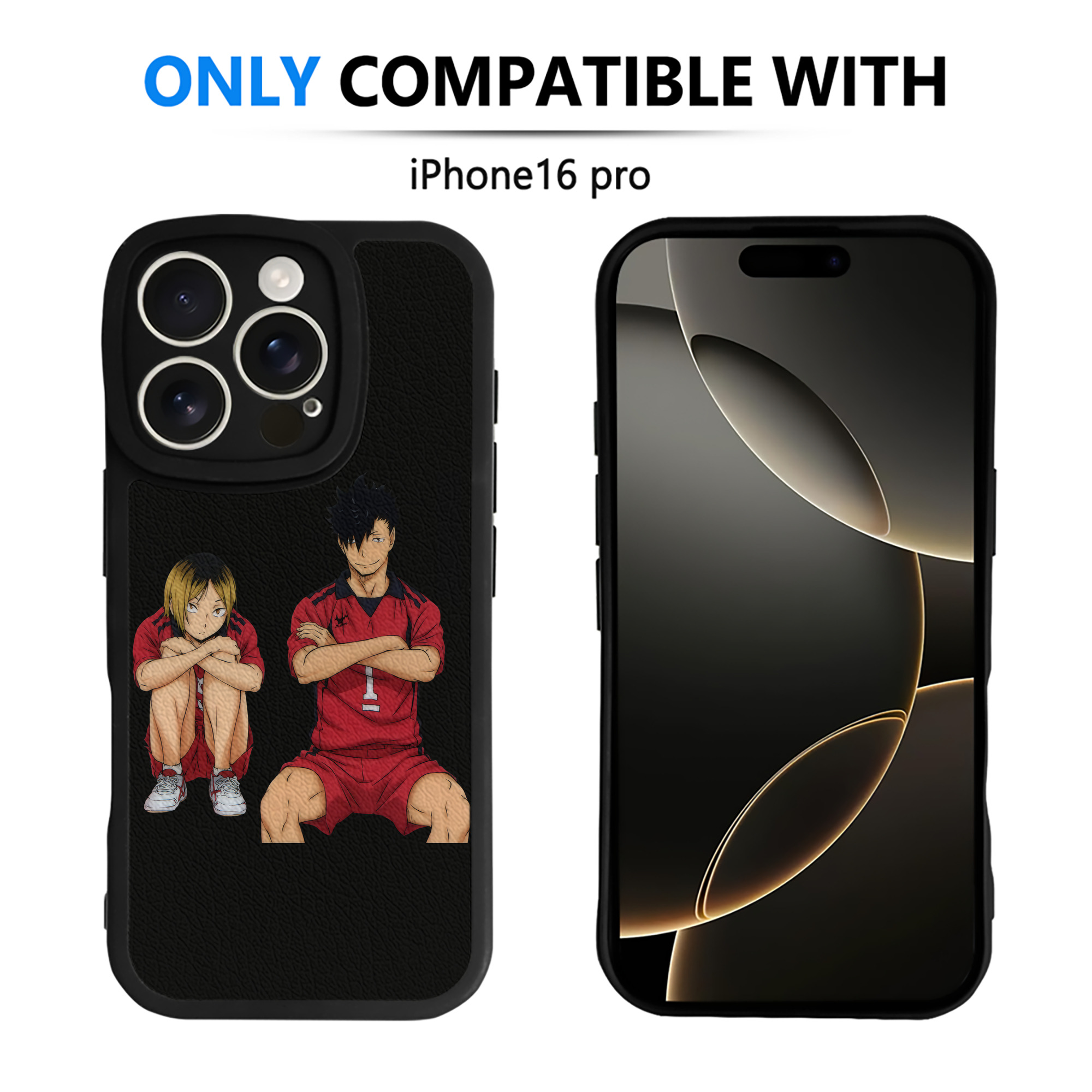 （画像用） ハイキュー!! Haikyu!! 【iPhone 16シリーズ対応】シリコンスマホケース（レザー調） 材質：シリコン